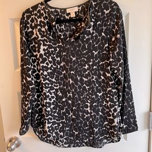 Loft animal print blouse